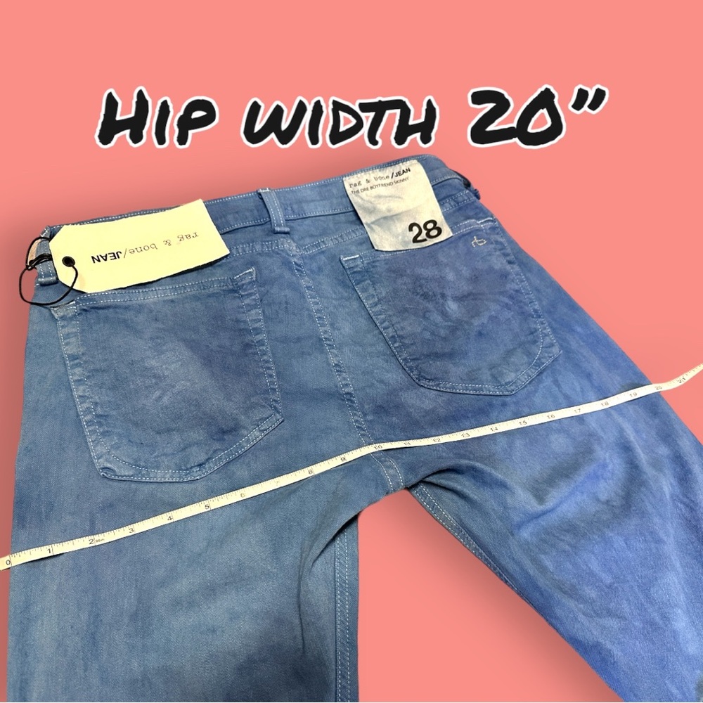 Originally White Hand Dyed NWT Rag & Bone The Dre Boyfriend Style Jeans. Size 28 - Picture 10 of 14